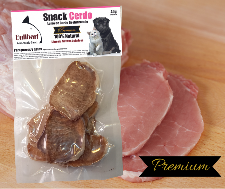 BULLBARF SNACK LOMO DE CERDO 40GR