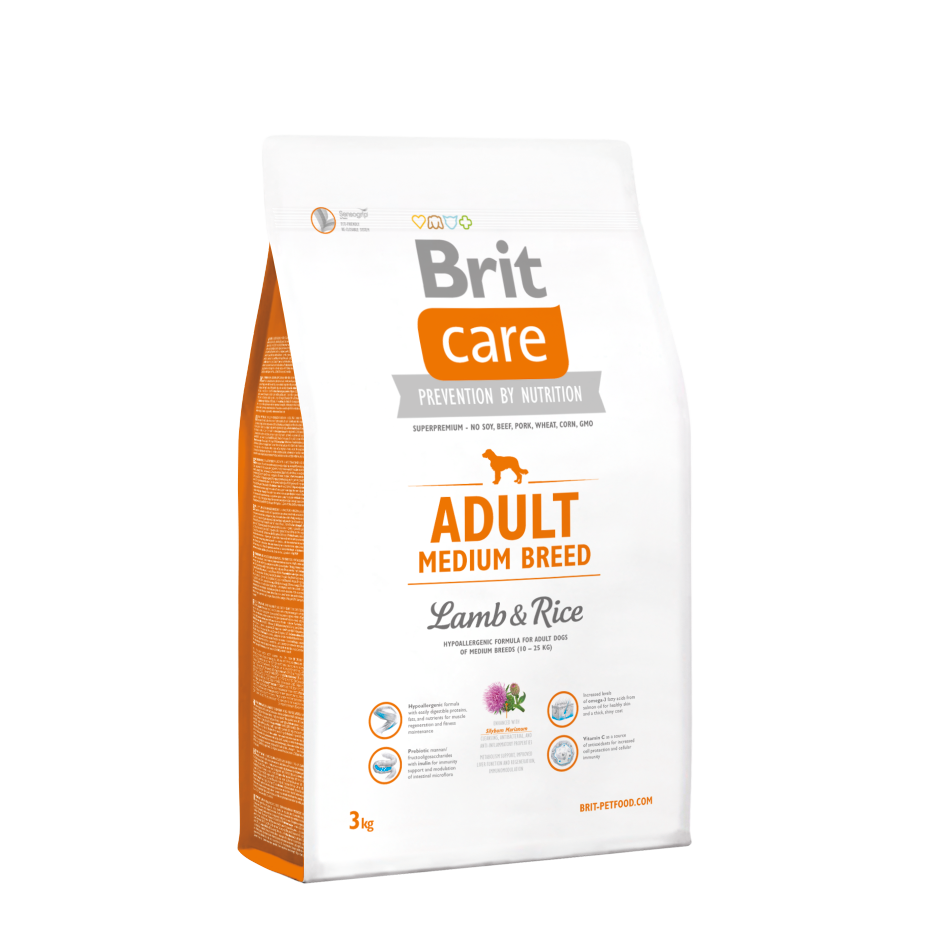 BRIT CARE ADULTO MEDIUM BREED CORDERO Y ARROZ