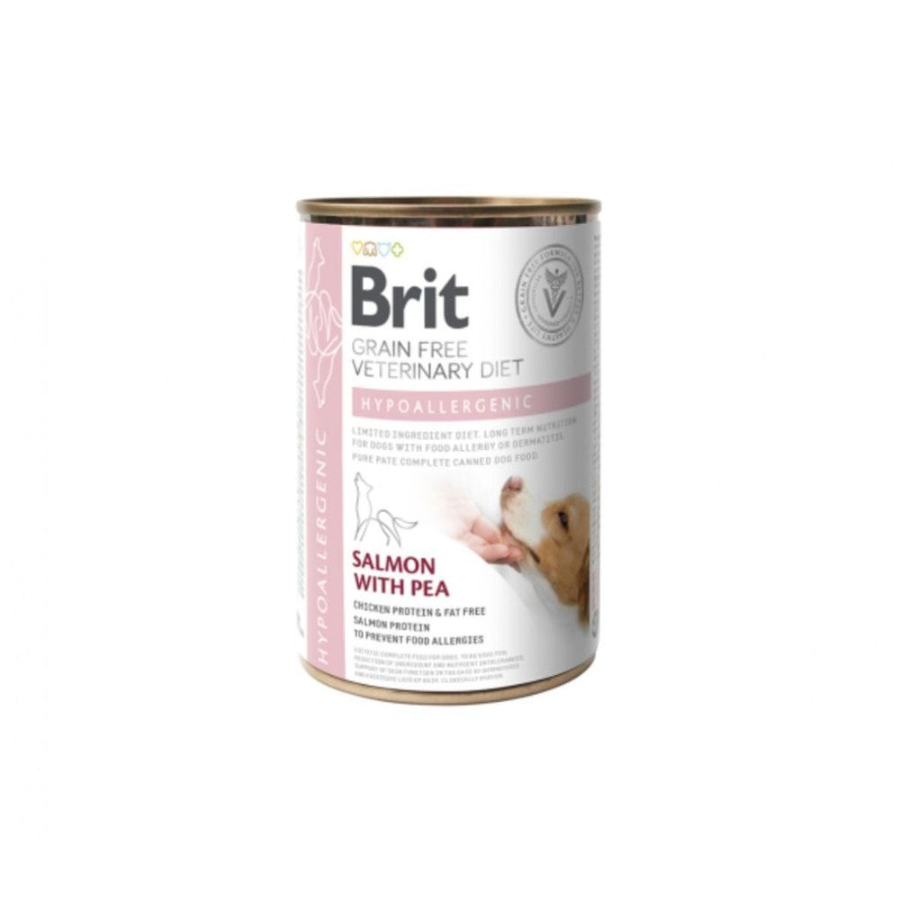 BRIT VETERINARY DIET DOG HIPOALERGÉNICO LATA 400 GR