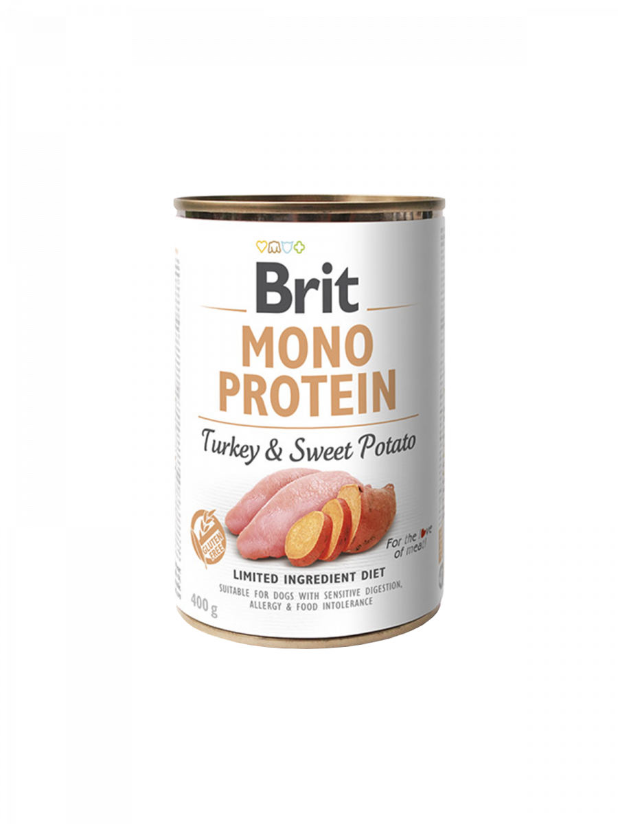 BRIT MONO PROTEINA PAVO Y PAPA DULCE 400 GR