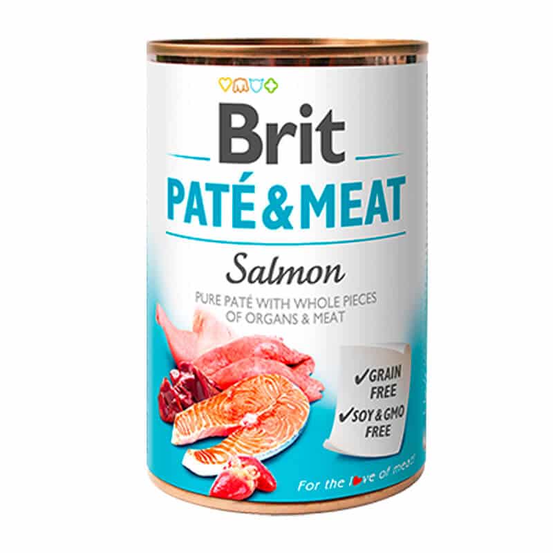 BRIT PATE Y MEAT SALMON LATA 400 GR