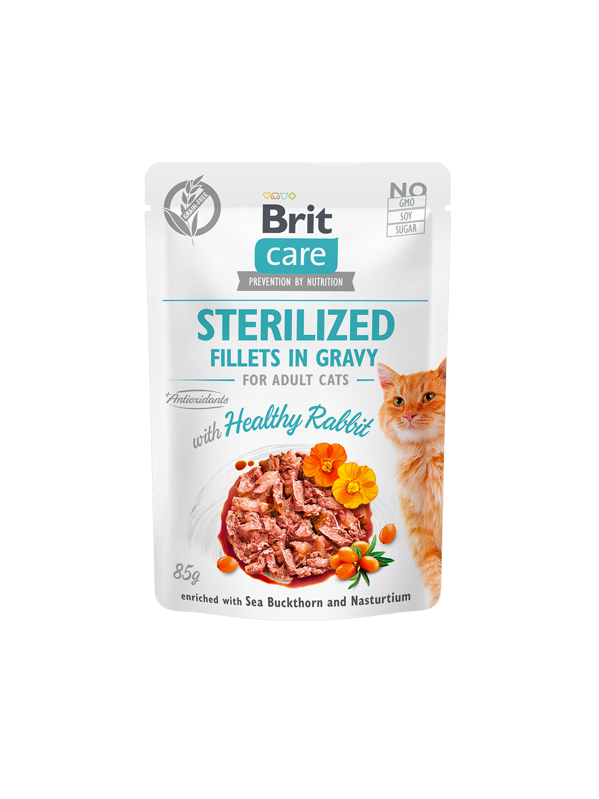 BRIT CARE CAT FILLETS IN GRAVY STERILIZED CONEJO