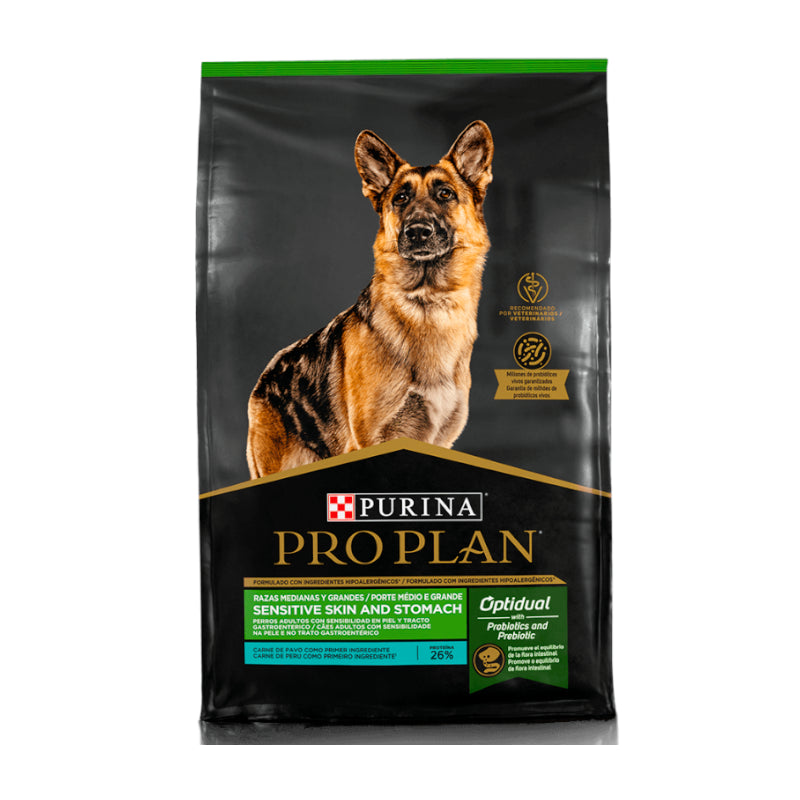 PRO PLAN ADULTO SENSITIVE SKIN AND STOMACH RAZA MEDIANA/GRANDE 3 KG
