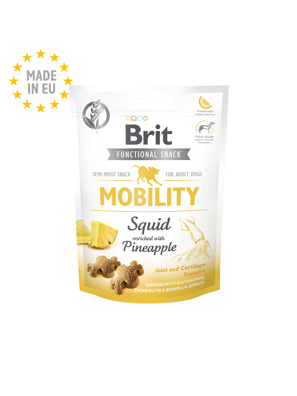 BRIT FUNCTIONAL SNACK MOBILITY CALAMAR Y PIÑA 150GR.