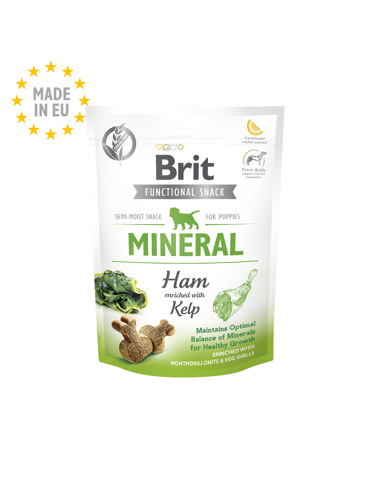 BRIT FUNCTIONAL SNACK PUPPIES MINERAL JAMON Y ALGAS 150 GR